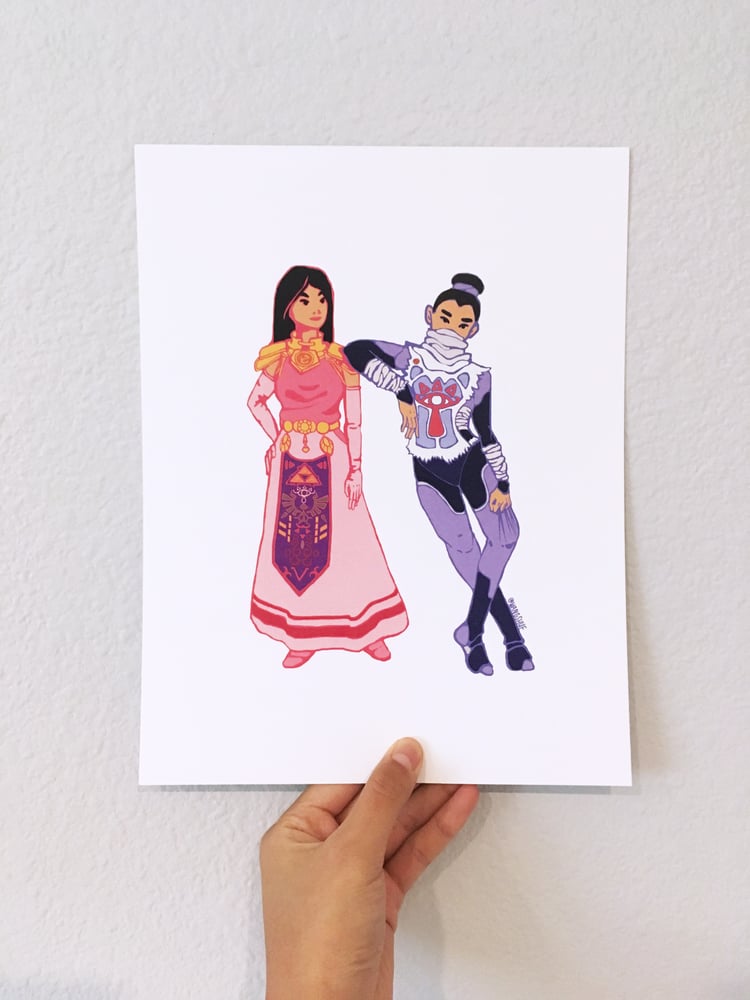 Image of Sheik and Zelda...but Mulan