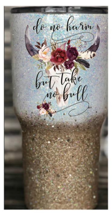 Image of Do No Harm But Take No Bull 30oz Tumbler