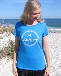 Oceanic Life Azure Ladies 100% organic cotton short sleeve t-shirt