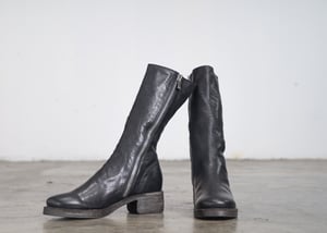 Image of Handcrafted Leather Mid-Calf  Boots