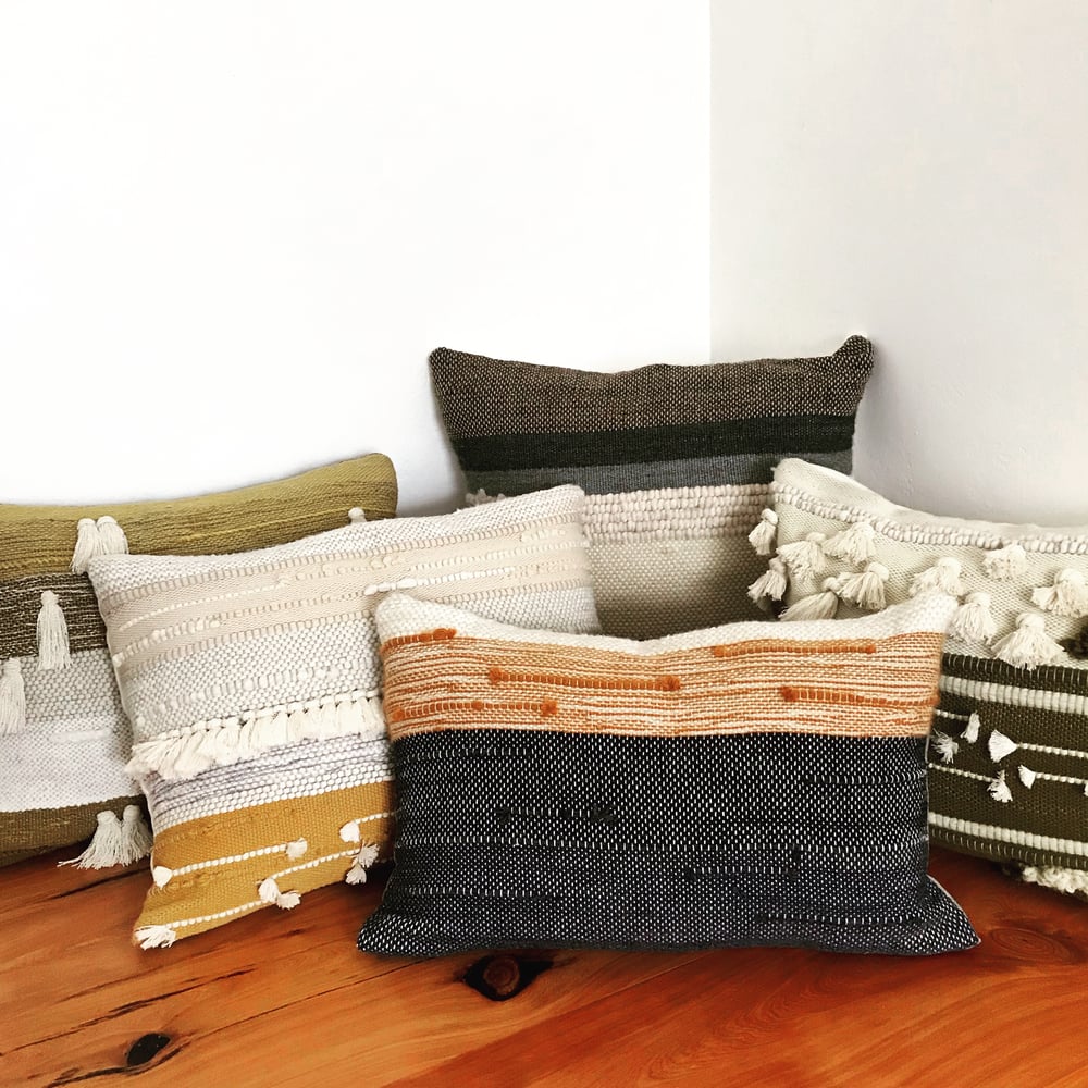 Image of OCHRE STRIPE PILLOW