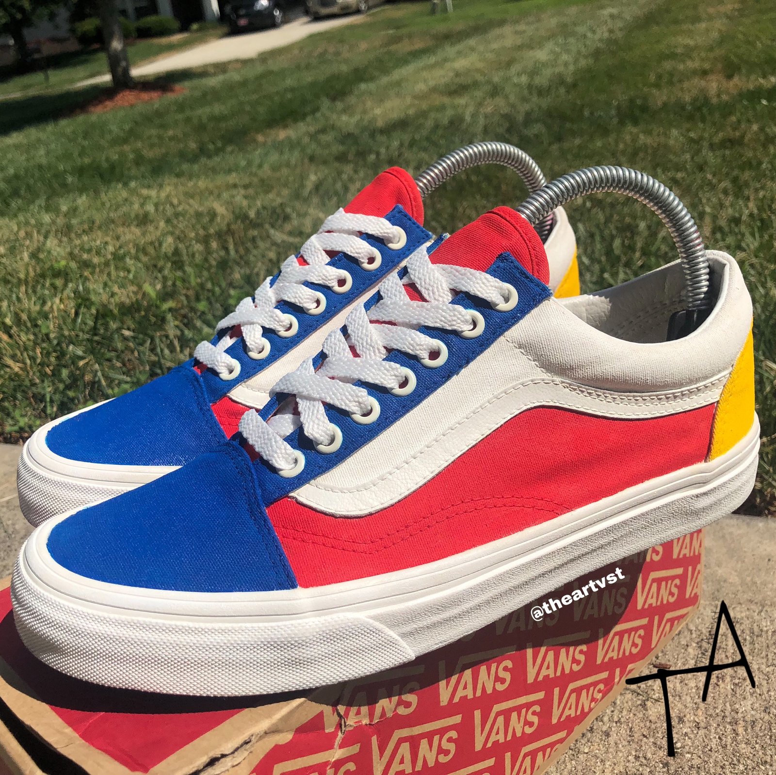 Primary Color blocked Old Skool Vans 