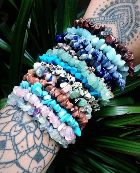 Image of 4 random selection of crystal bracelets