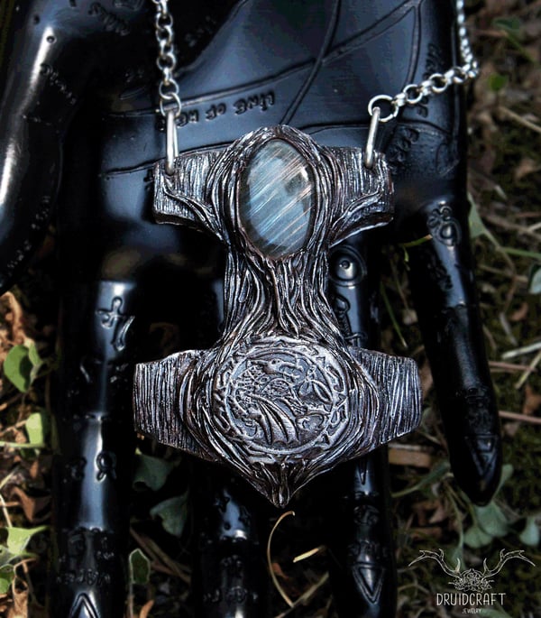 Image of Thor's Hammer Silver Necklace II