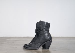 Image of Handcrafted Lace Up Leather High Heel Ankle Boots