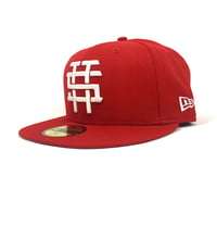 Image 2 of 2520 X NEW ERA MONOGRAM LOGO "T5T" 59FIFTY FITTED - SCARLET