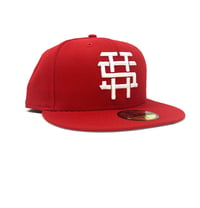 Image 3 of 2520 X NEW ERA MONOGRAM LOGO "T5T" 59FIFTY FITTED - SCARLET
