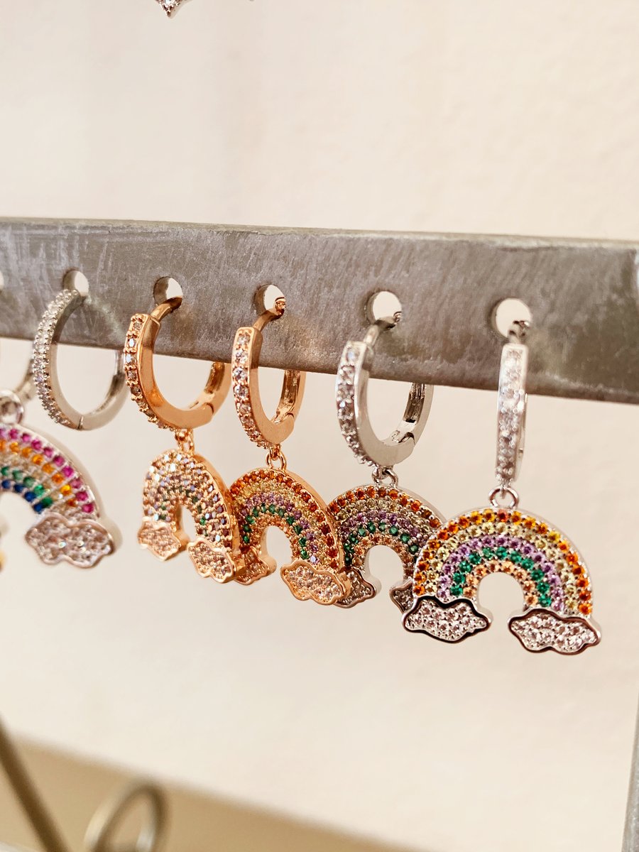 Orecchino a cerchio arcobaleno | Marlù Gioielli