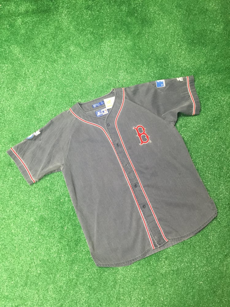Vintage Starter Boston Red Sox Pinstripe Jersey (Size XL) — Roots