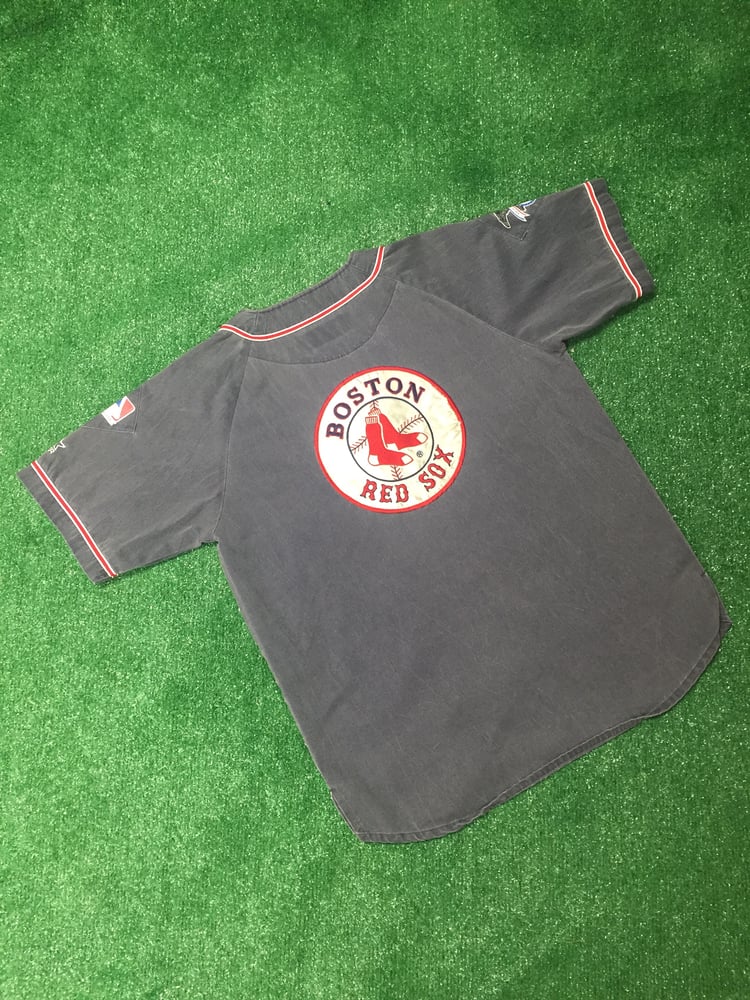 Vintage Starter Boston Red Sox Pinstripe Jersey (Size XL) — Roots