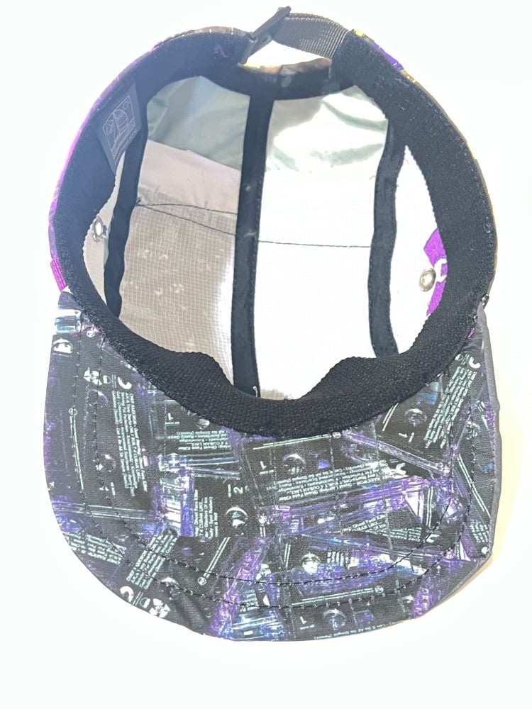 Purple Tape Mirror Reflect Glow 5-Panel Upcycle 