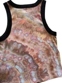 Image 7 of L Ladies Fitted Knit Contrast Tank in Sedona Radial Ice Dye