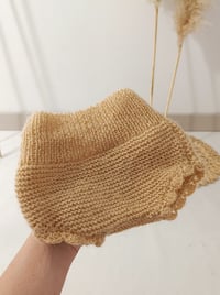 Image 5 of Knitted baby set for photoshoots - 0-1 month - Abby - off white & beige