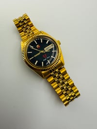 Image 2 of Rado Purple Horse Day Date Black Dial Gold Plated Automatic Men’s Watch