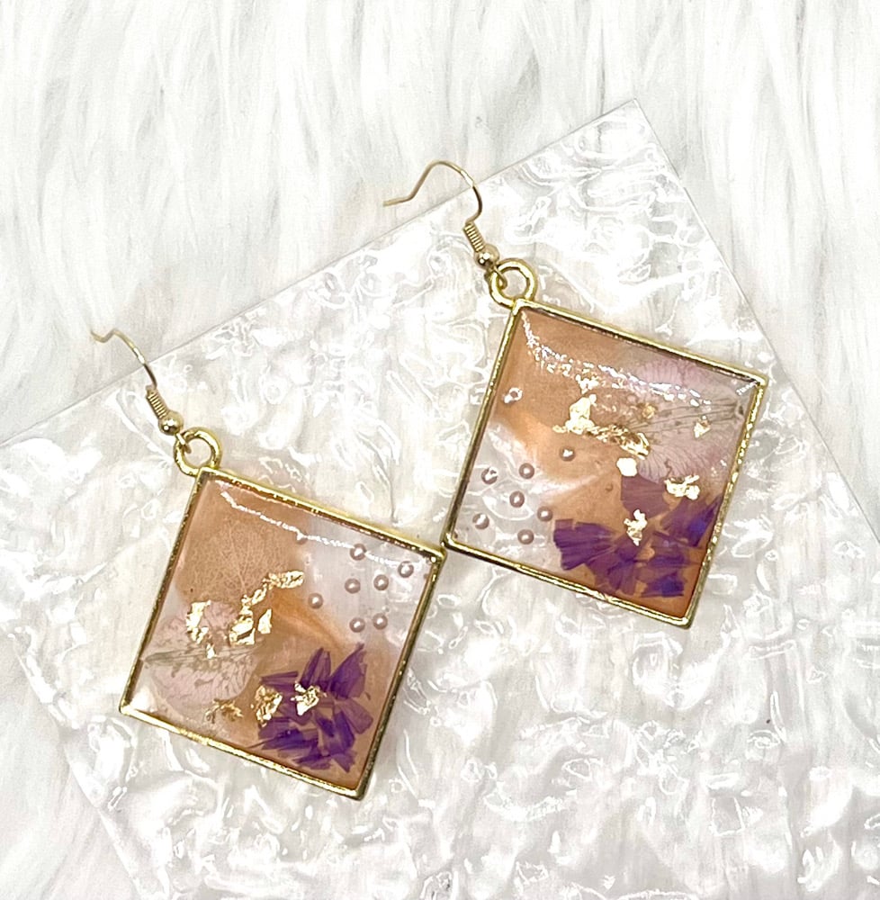 Image of ORANGE BLOSSOM FLORAL DANGLES