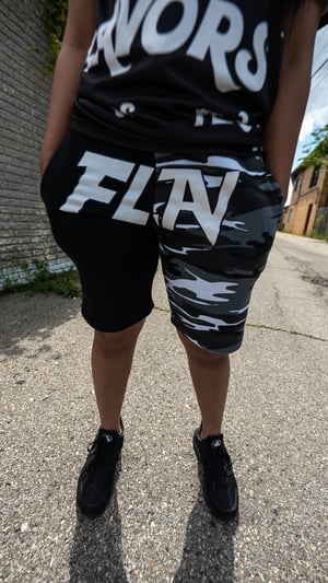 Image of Black Camo FLAV shorts