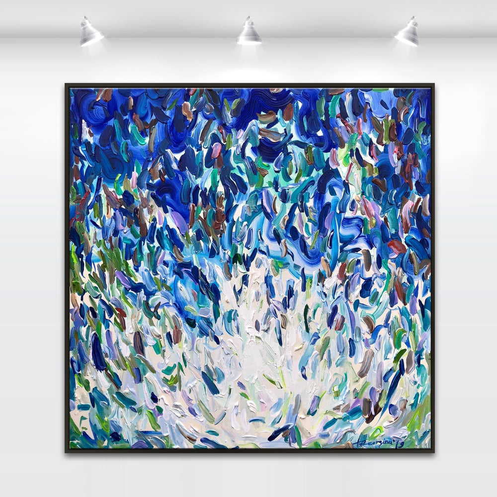 Image of Oceanum lilia - 90x90cm FRAMED - reserved