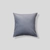 IN BED ORGANIC COTTON BLUE GREY SQUARE CUSHION