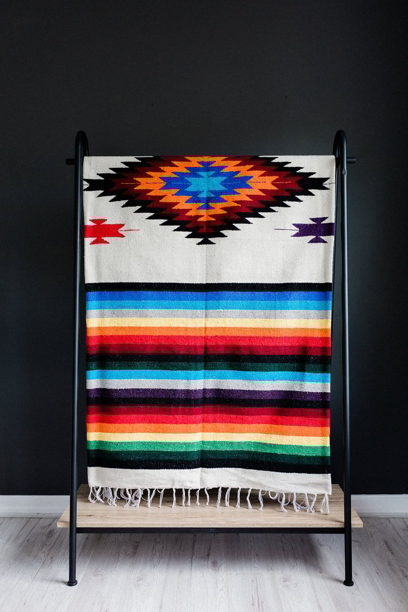 Mexican Blanket featuring 'Diamond' in CREAM babecave