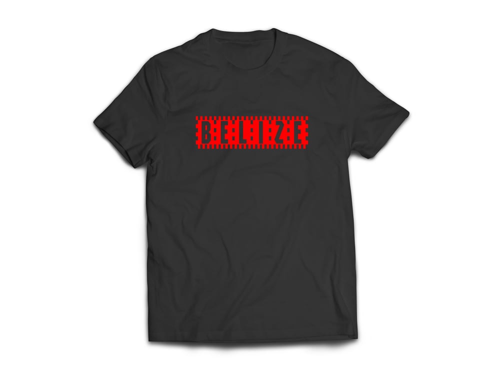 Image of BELIZE - T-SHIRT - BLACK/RED CHECKERED