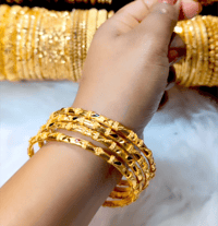 Image 4 of 4 Pieces Gold Plated Bangles Set_GPB_1217