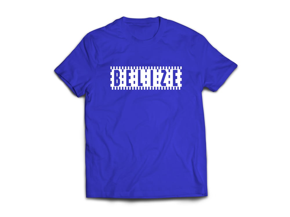 Image of BELIZE - T-SHIRT - ROYAL BLUE/WHITE CHECKERED