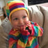 Rainbow Stripe Helmet Hat Image 4