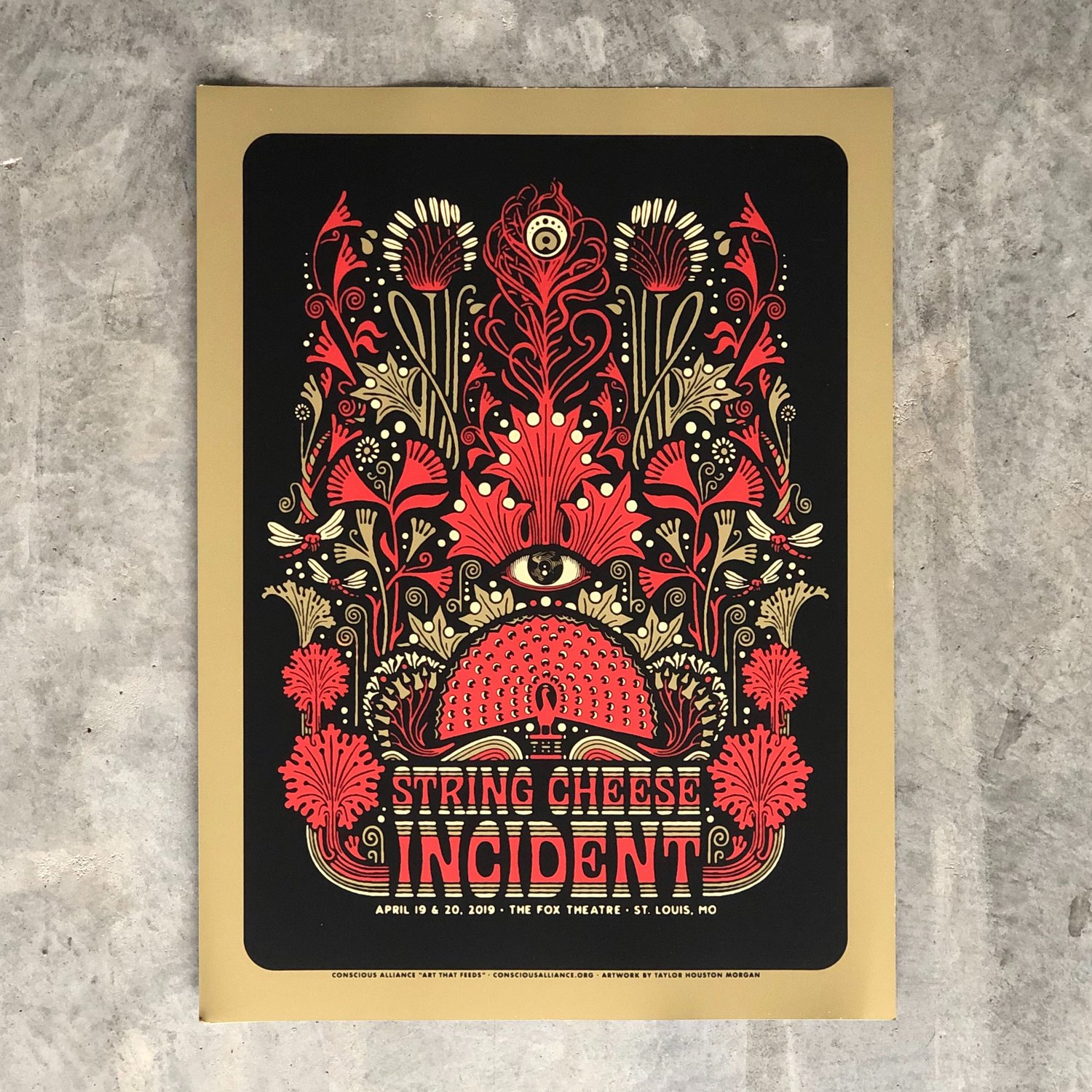 Image of String Cheese Incident St. Louis 2019 Print (Gold Foil)