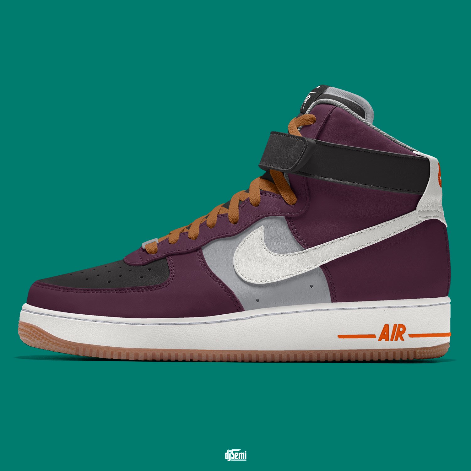 Image of DJ Semi x Nike 'Air Bombay' Custom Air Force 1 High