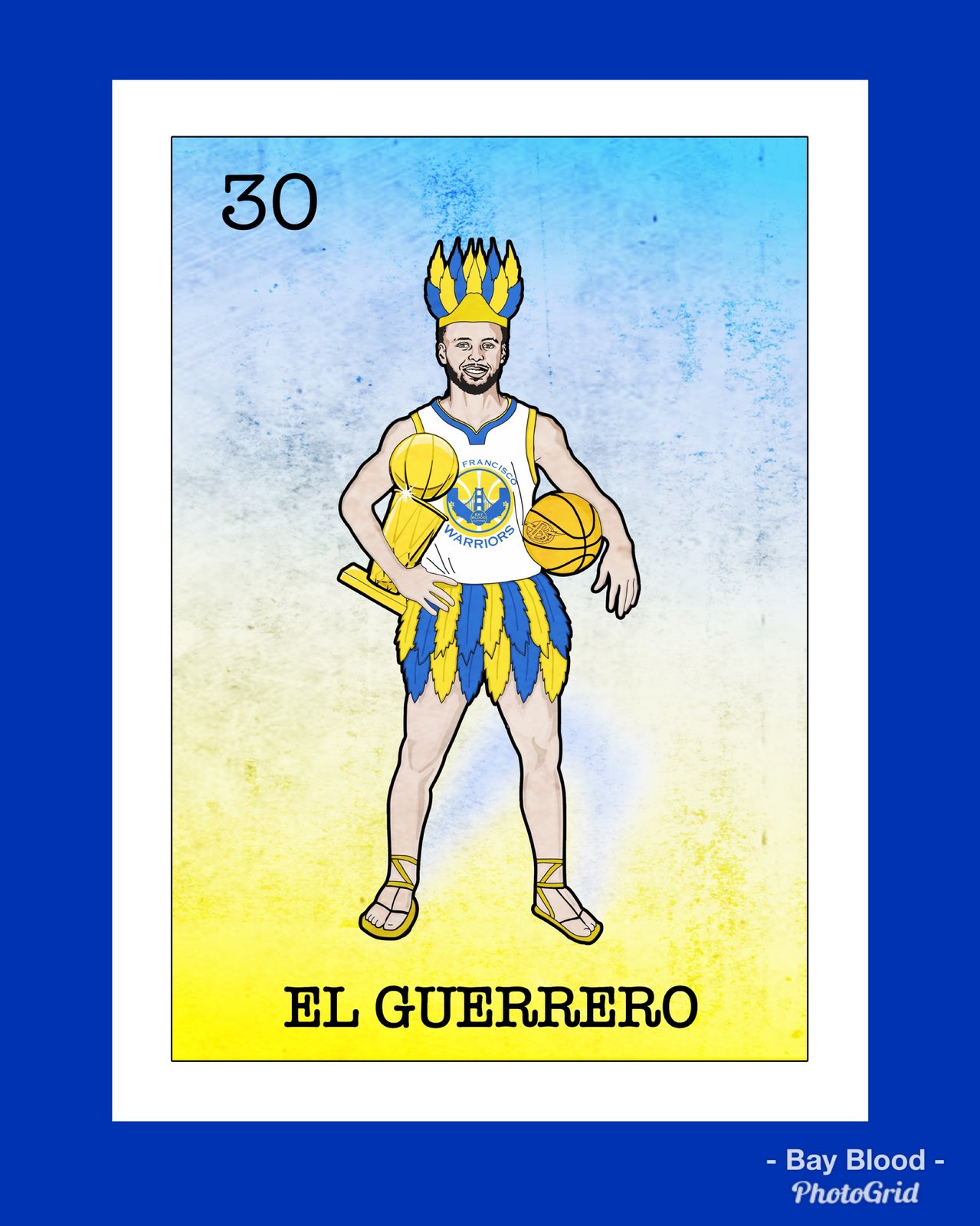 El Guerrero Loteria Card Tee / BayEl Guerrero Loteria Card Tee / Bay  