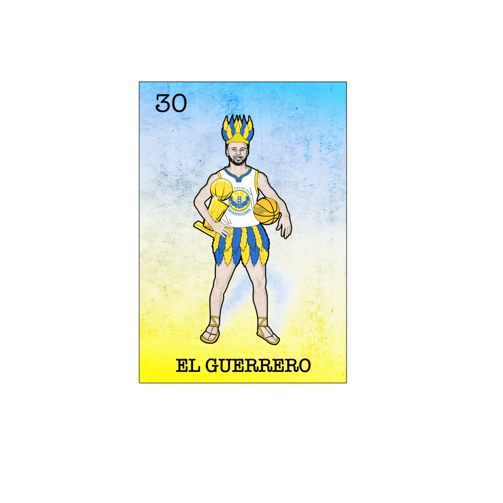 Image of El Guerrero Loteria Card Tee 