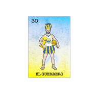 Image 2 of El Guerrero Loteria Card Tee 