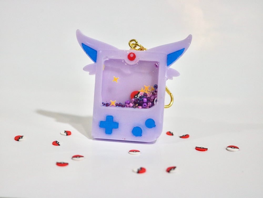 Image of Purple Poke Custom Resin Shaker Keychain