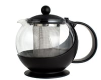 Image 1 of Glass Tea Pot Infuser with Stainless Steel Basket 25 oz