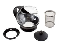 Image 2 of Glass Tea Pot Infuser with Stainless Steel Basket 25 oz