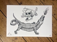 Skull and Croc - A3 Print