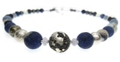 Image of Silvered Lava with Sodalite Necklace