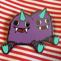 Image 3 of Conjoined Twin Monster enamel pin
