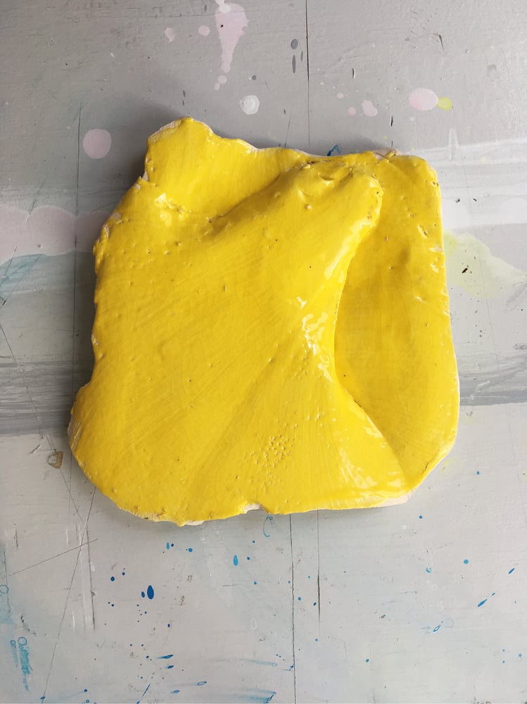Image of Yellow Ceramic Form