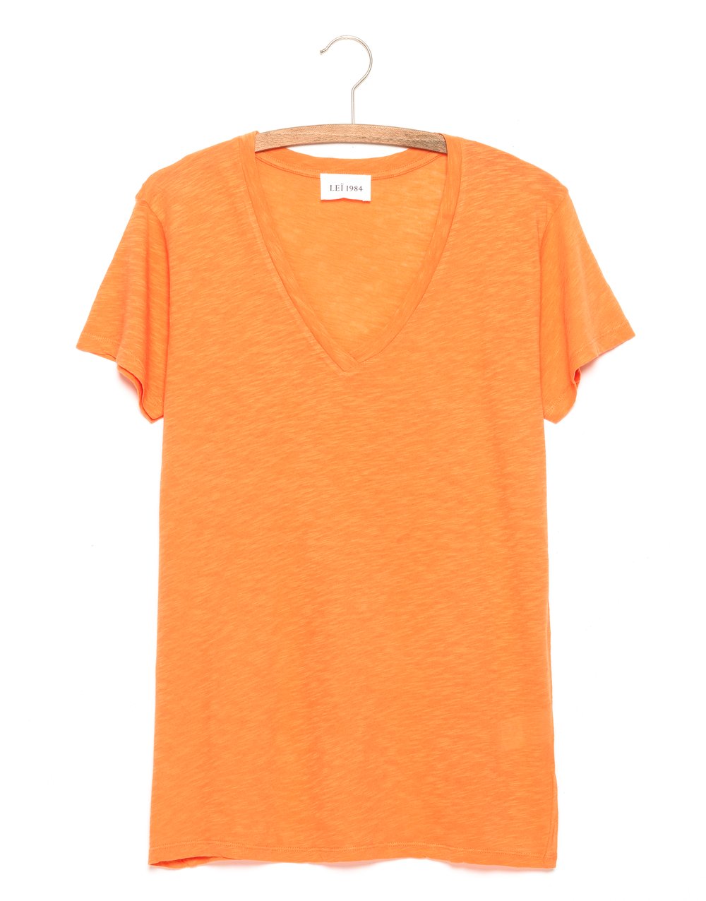 Image of Tee-shirt Col V flamé CERISE BIS Orange 45€ -50%