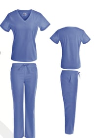 Image 3 of Beverly Hills 2pc teal scrub set 