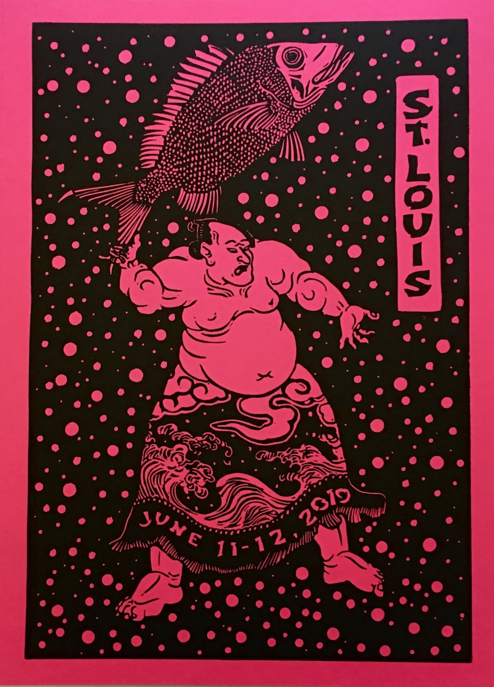 Phish ST. Louis “Phish Slapped” Linocut Poster 