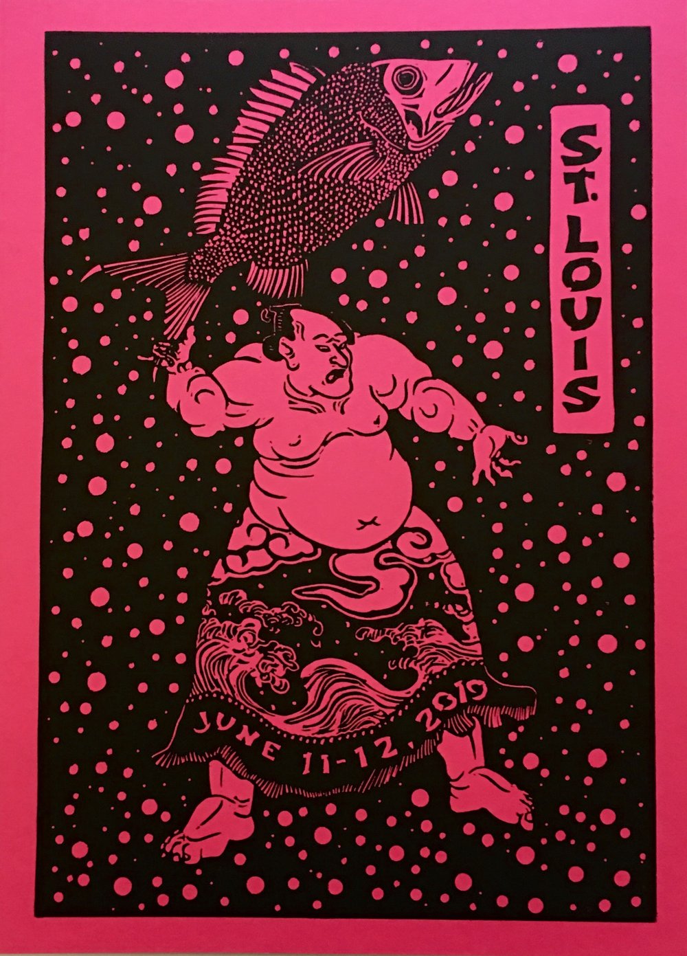 Phish ST. Louis “Phish Slapped” Linocut Poster