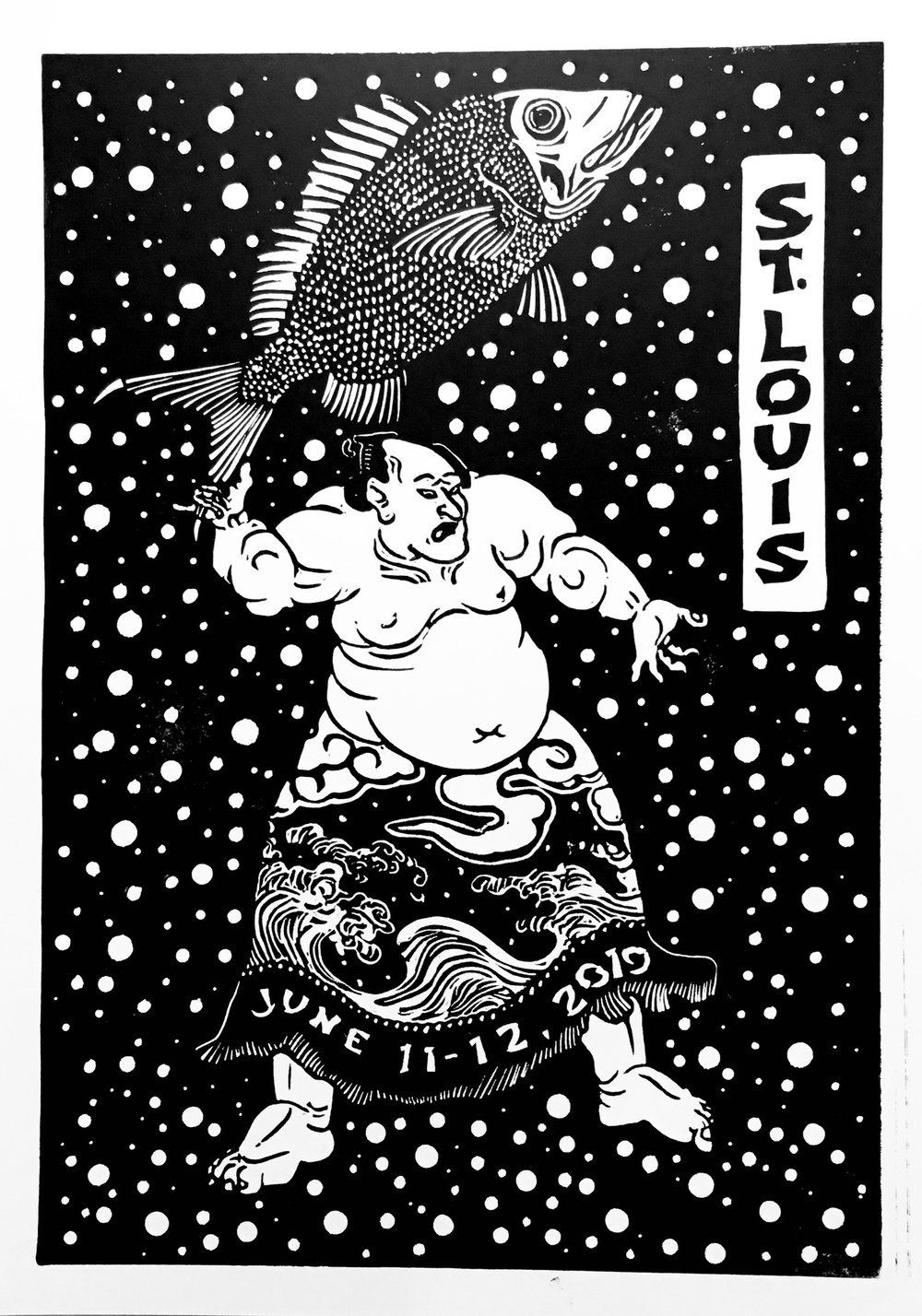 Phish ST. Louis “Phish Slapped” Linocut Poster 