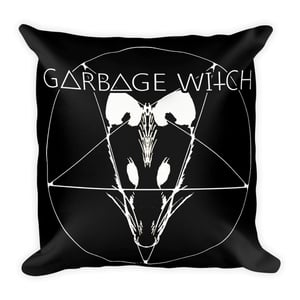 Garbage Witch Throw Pillow 18x18 inches
