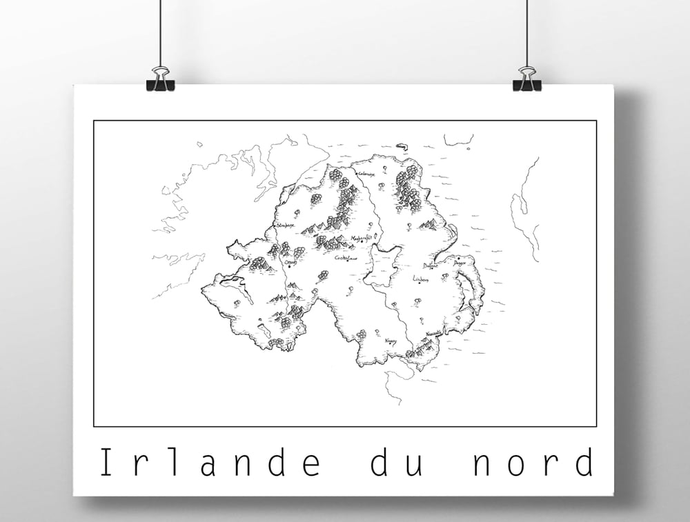 Image of Carte de l'Irlande du nord