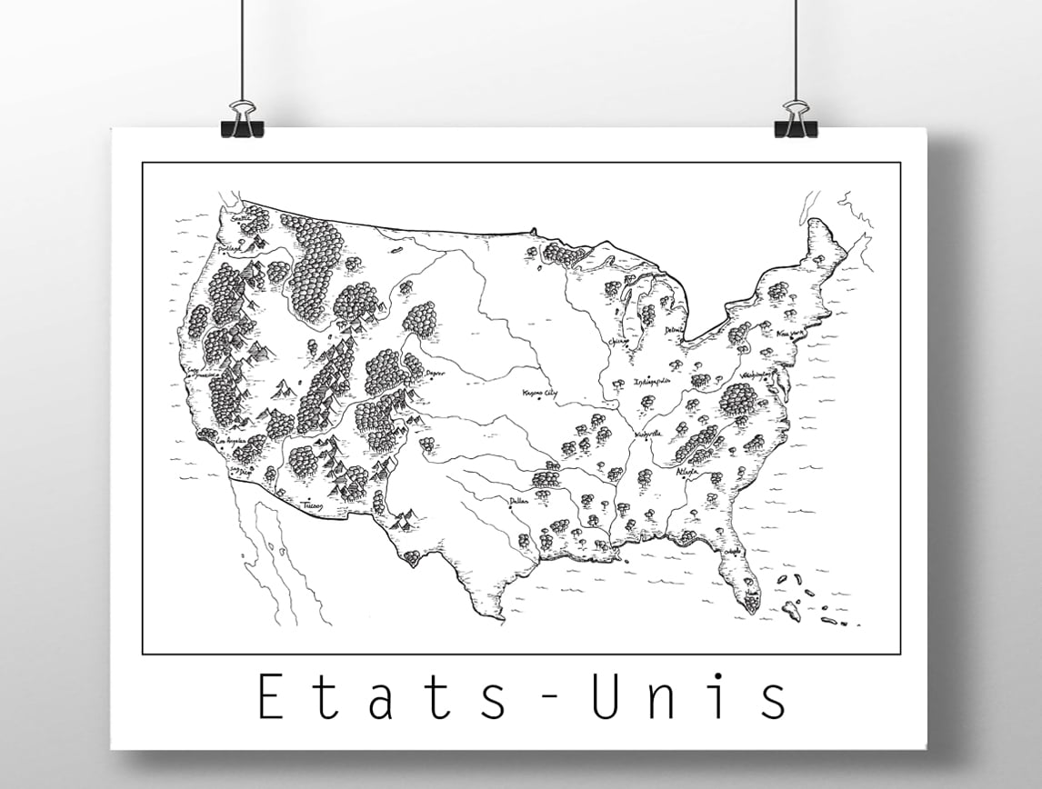 Image of Carte des Etats-Unis