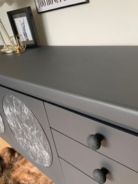 Image 3 of Dark grey & marble Nathan circle sideboard 