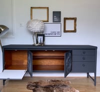 Image 2 of Dark grey & marble Nathan circle sideboard 