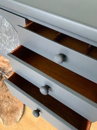 Image 5 of Dark grey & marble Nathan circle sideboard 